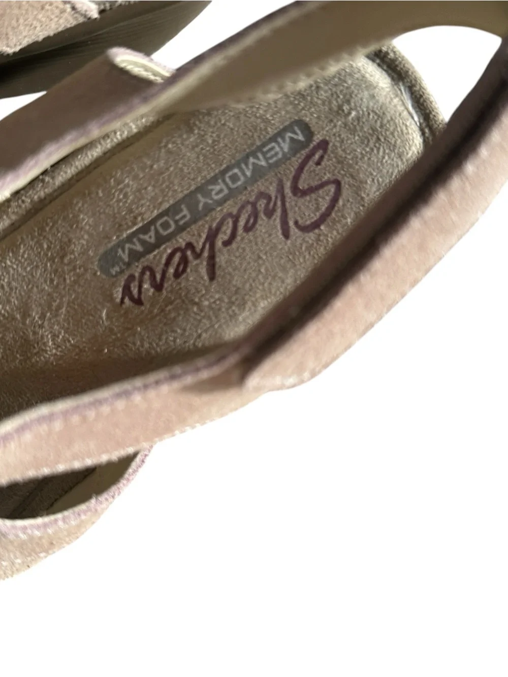 Skechers‎ Parallel Stylin Wedge Sandals Memory Foam Womens Size 8